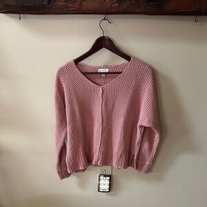 Lucky Brand Pink V-Neck Sweater